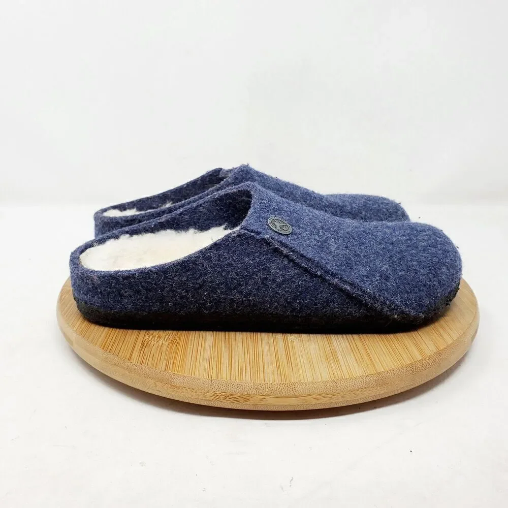 Birkenstock Zermatt‎ Shoes Kids 32 Blue Wool Slip On Mule Sandal Shearling